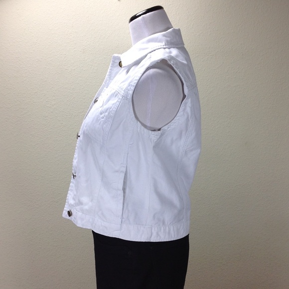 Carribean Joe White Cotton Vest - Picture 4 of 8